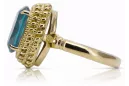 Ring Aquamarine 14K Yellow gold Vintage vrc068y